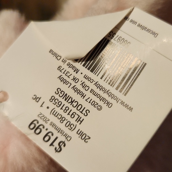 Christmas stocking faux fur tyedye nwt new Holiday Stockings - Picture 5 of 5